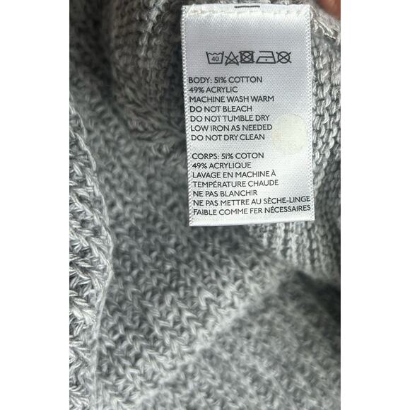 Urban Outfitters Silence + Noise Gray Oversized Cable Knit Cotton Sweater Size M - Picture 5 of 8